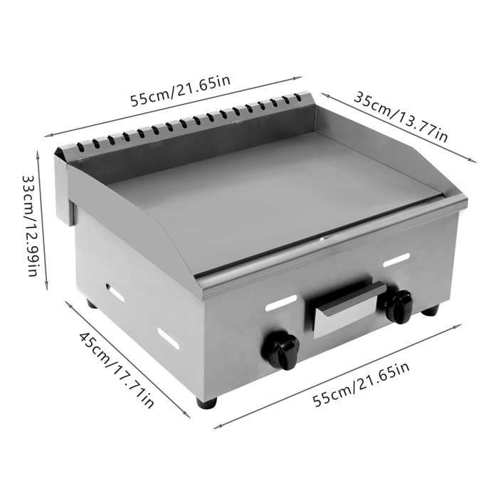 JOYDING Commercial Gas Griddle Countertop NonStick Flat Grill